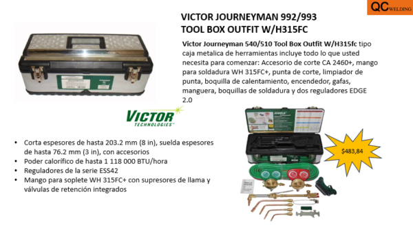 VICTOR JOURNEYMAN 992/993  TOOL BOX OUTFIT - Image 3