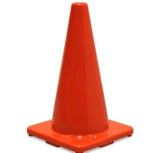 CONO DE SEGURIDAD DE 12”  NARANJA-RIGIDO