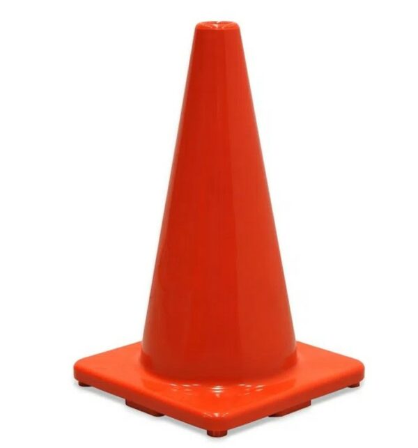 CONO DE SEGURIDAD DE 12”  NARANJA-RIGIDO